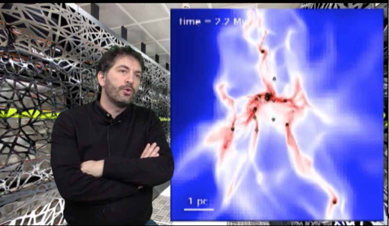 Simulation de la formation des étoiles en rotation